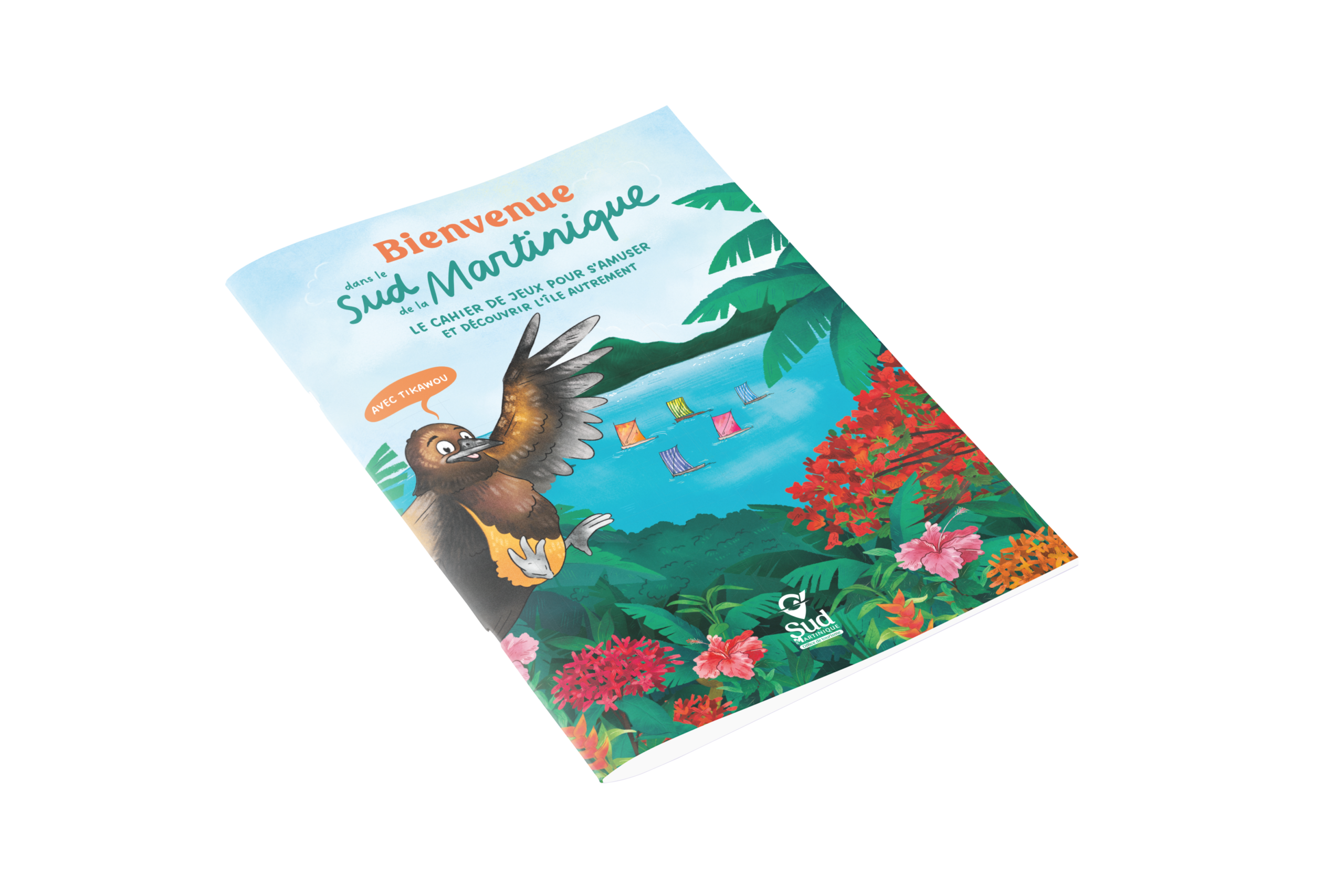 Couverture du cahier de jeux Bienvenue dans le Sud Martinique pour l'office de tourisme
