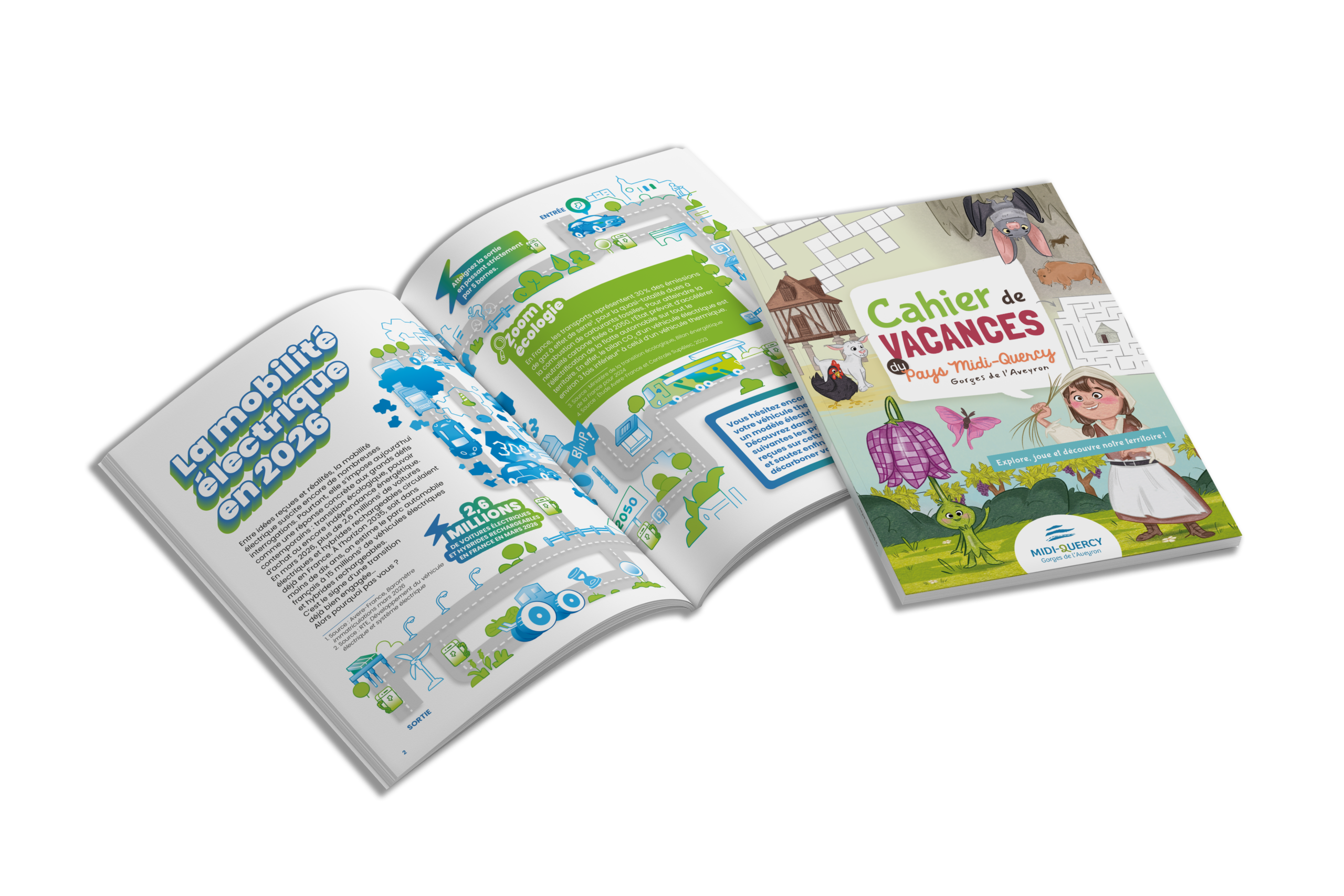 Cahier de jeux personnalisé illustré pour office de tourisme