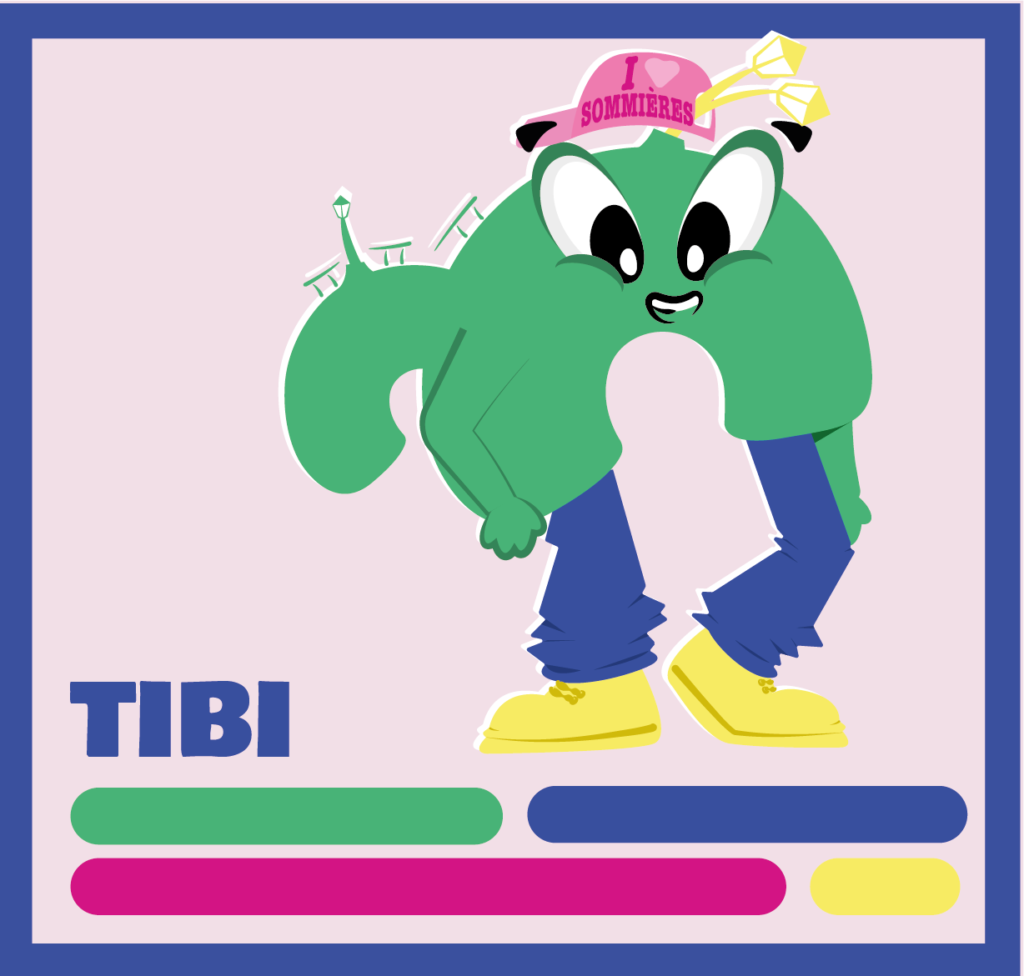 Croquis de Tibi, mascotte du livret jeu de piste pour les 11-13 ans