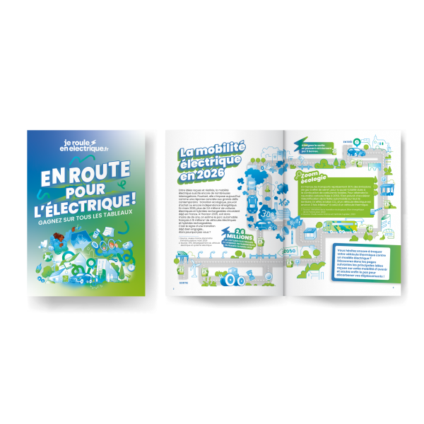 Couverture du cahier de jeux de sensibilisation à la mobilité électrique Avere-France