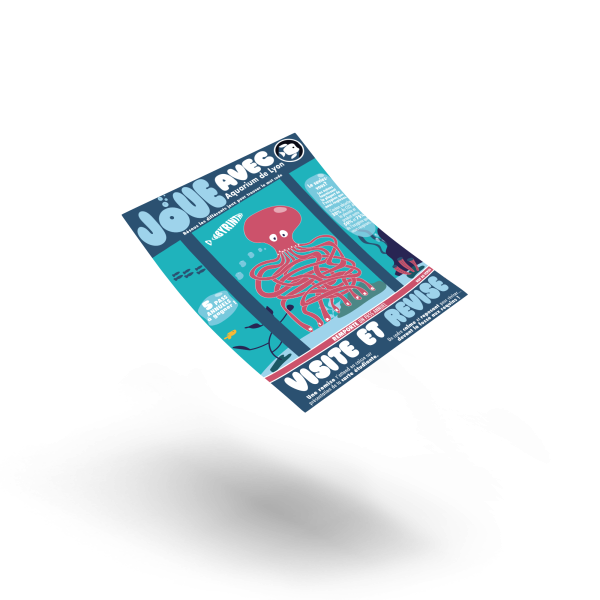 Flyer jeu concours de l'Aquarium de Lyon pour attirer les étudiants