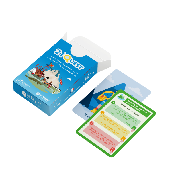 Jeu de cartes personnalisé 21 Quest pour Auvergne-Rhône-Alpes Tourisme