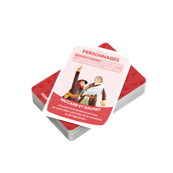 Cartes de la famille Personnages du jeu de 7 familles Chamonix-Mont-Blanc