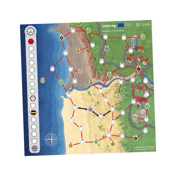Partie en cours du jeu de plateau GEORISKIO