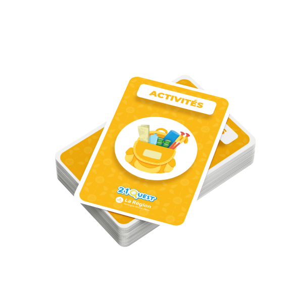 Dos des cartes du jeu 21 Quest