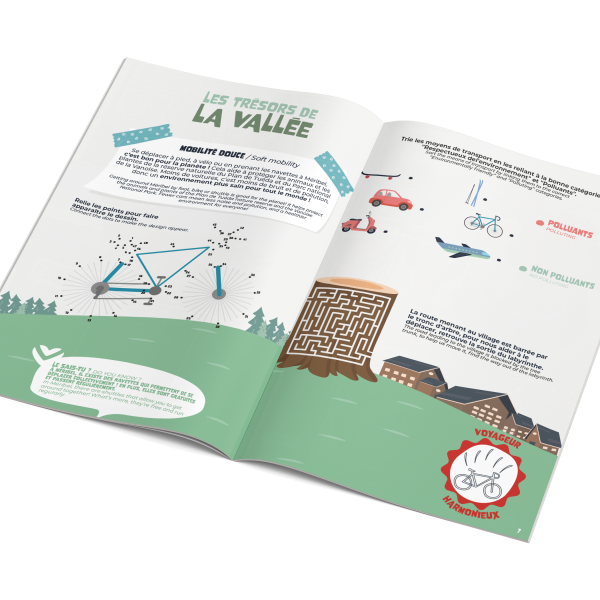 Activités de sensibilisation à la montagne du cahier de jeux de Méribel
