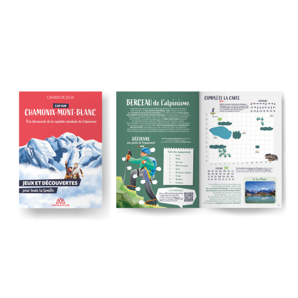 Cahier de jeux Cap sur Chamonix-Mont-Blanc sur l'histoire de l'alpinisme